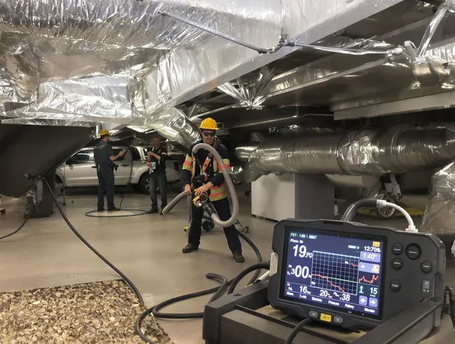 Professional negative pressure duct cleaning by East Bridgewater Air Duct Cleaning in East Bridgewater