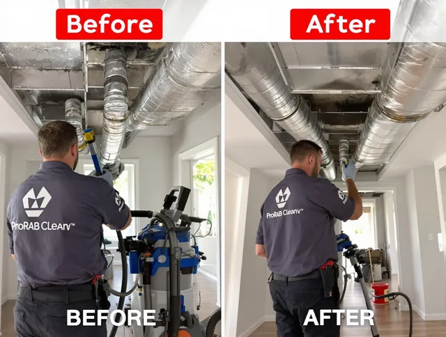 East Bridgewater Air Duct Cleaning expert performing thorough residential duct cleaning in a East Bridgewater home